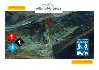 Plan du Bike Park VTT de Aillons-Margériaz